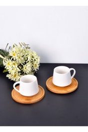 Hermia Juego de tazas de café PLT0095, Blanco, 2 piezas